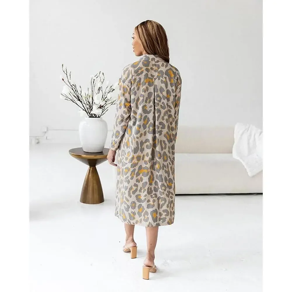 NWT The Drop Vetiver/Irish Cream Cheetah  Dress Collab with‎ Vicki Logan Sz S - Picture 3 of 8